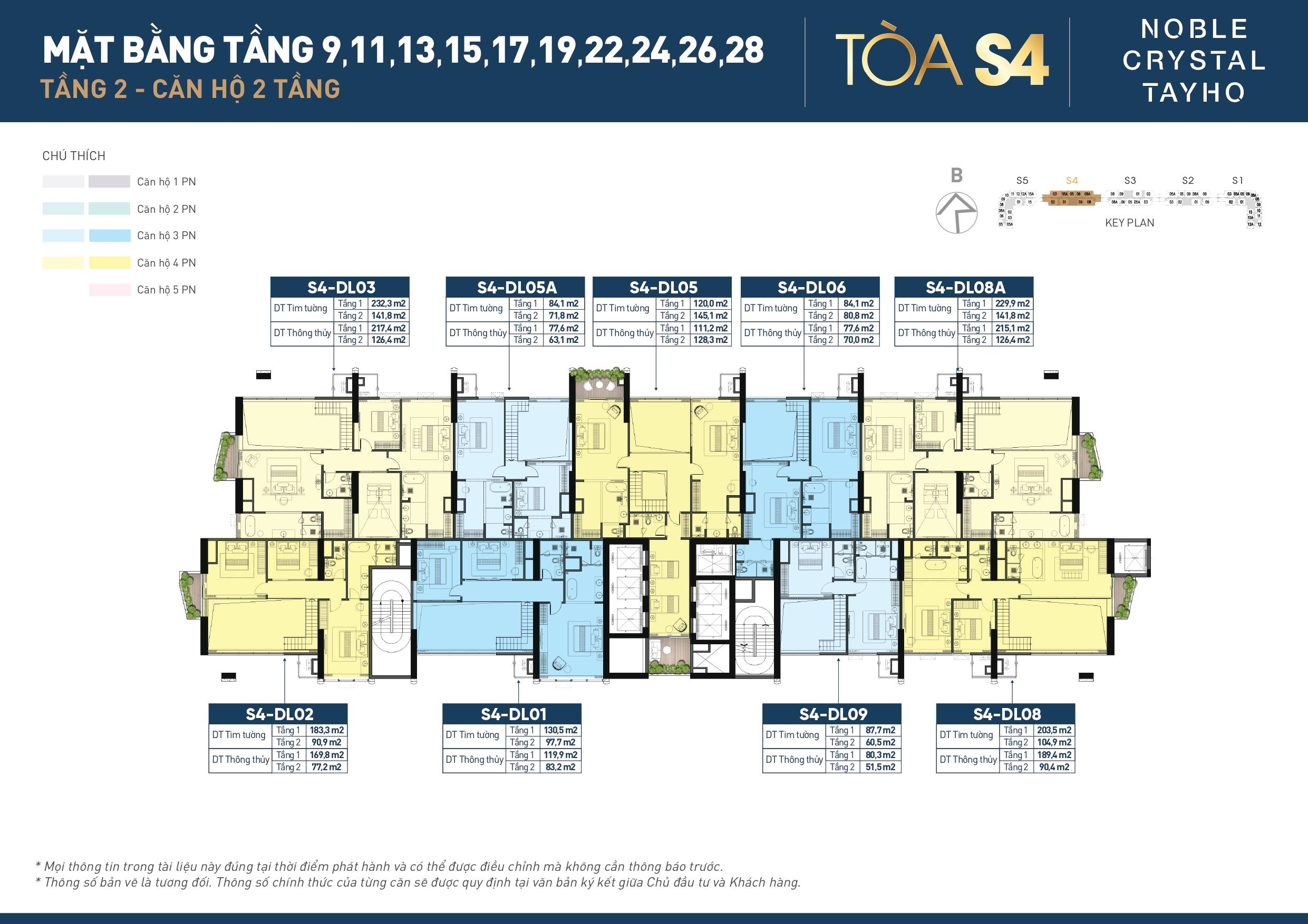 Mặt bằng tầng 8-28 tòa S4 Noble Crystal Tay Ho