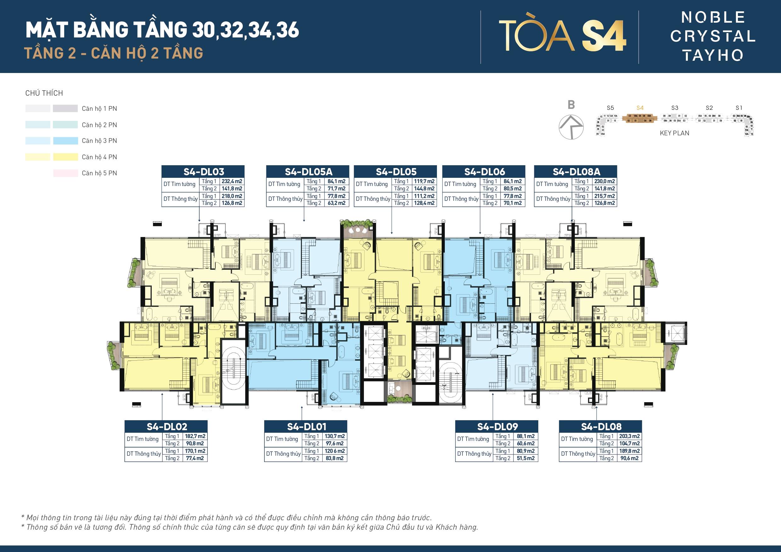 Mặt bằng tầng 29-36 tòa S4 Noble Crystal Tay Ho