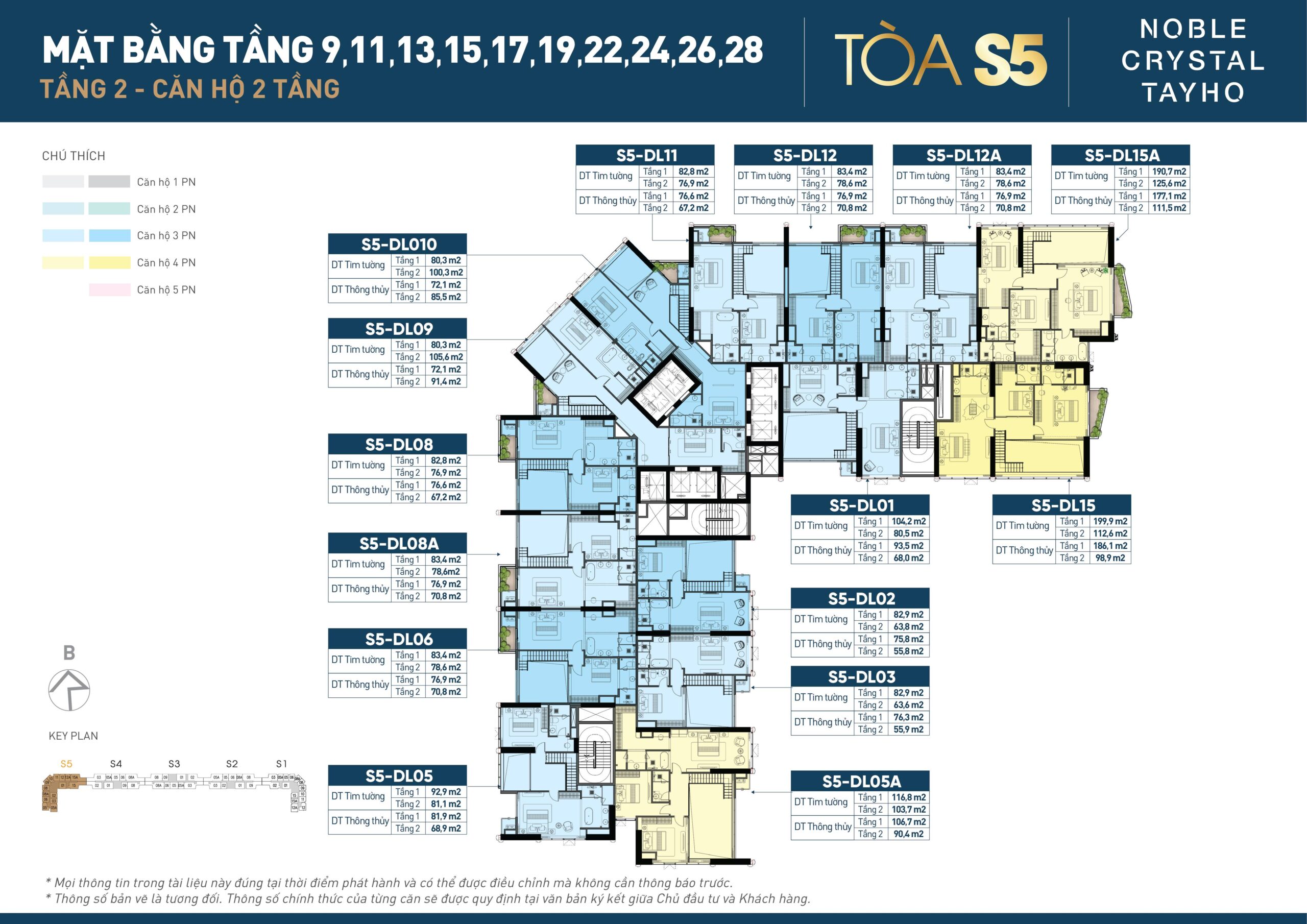 Mặt bằng tầng 8-28 tòa S5 Noble Crystal Tay Ho