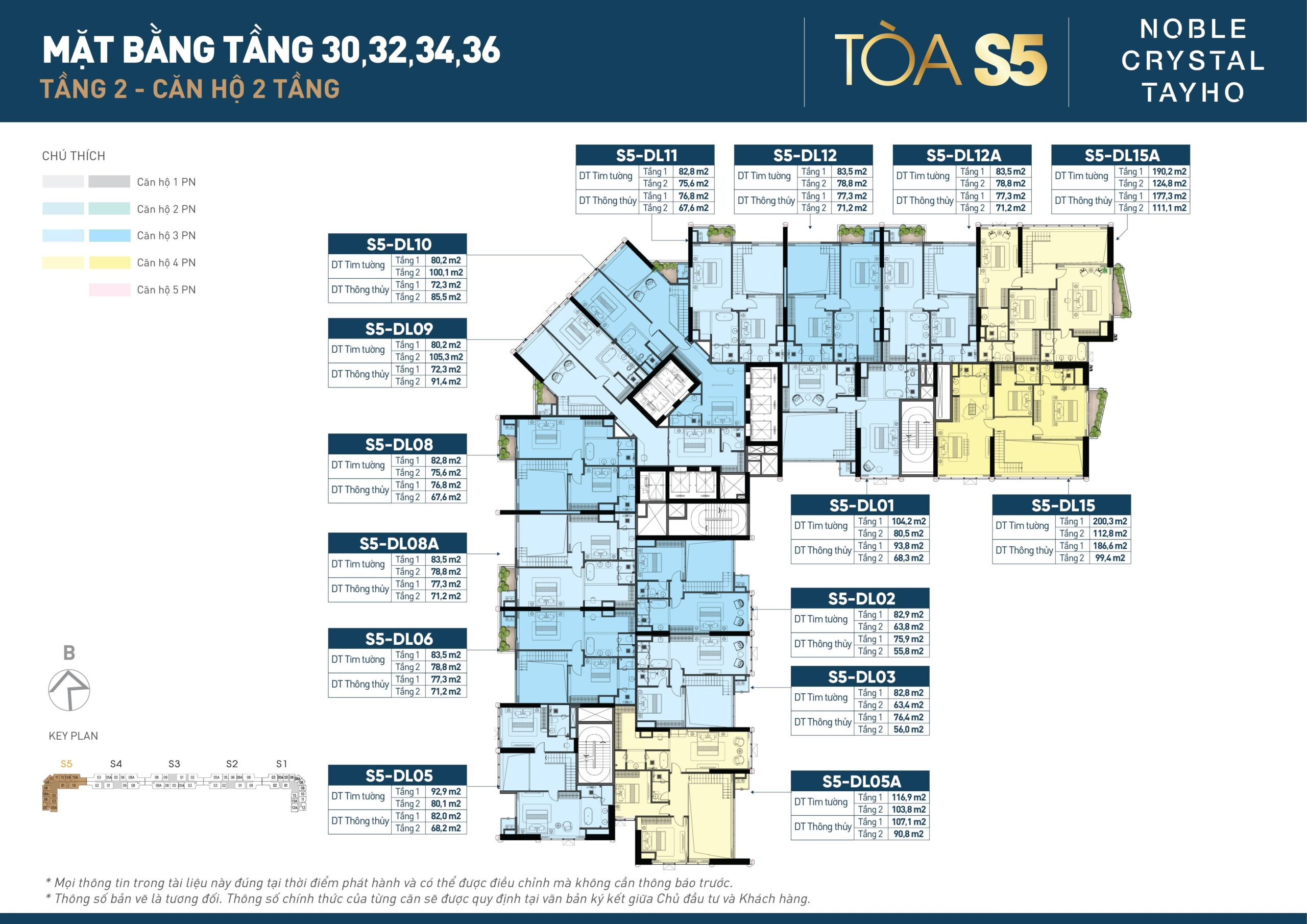 Mặt bằng tầng 9 - 36 tòa S5 Noble Crystal Tay Ho
