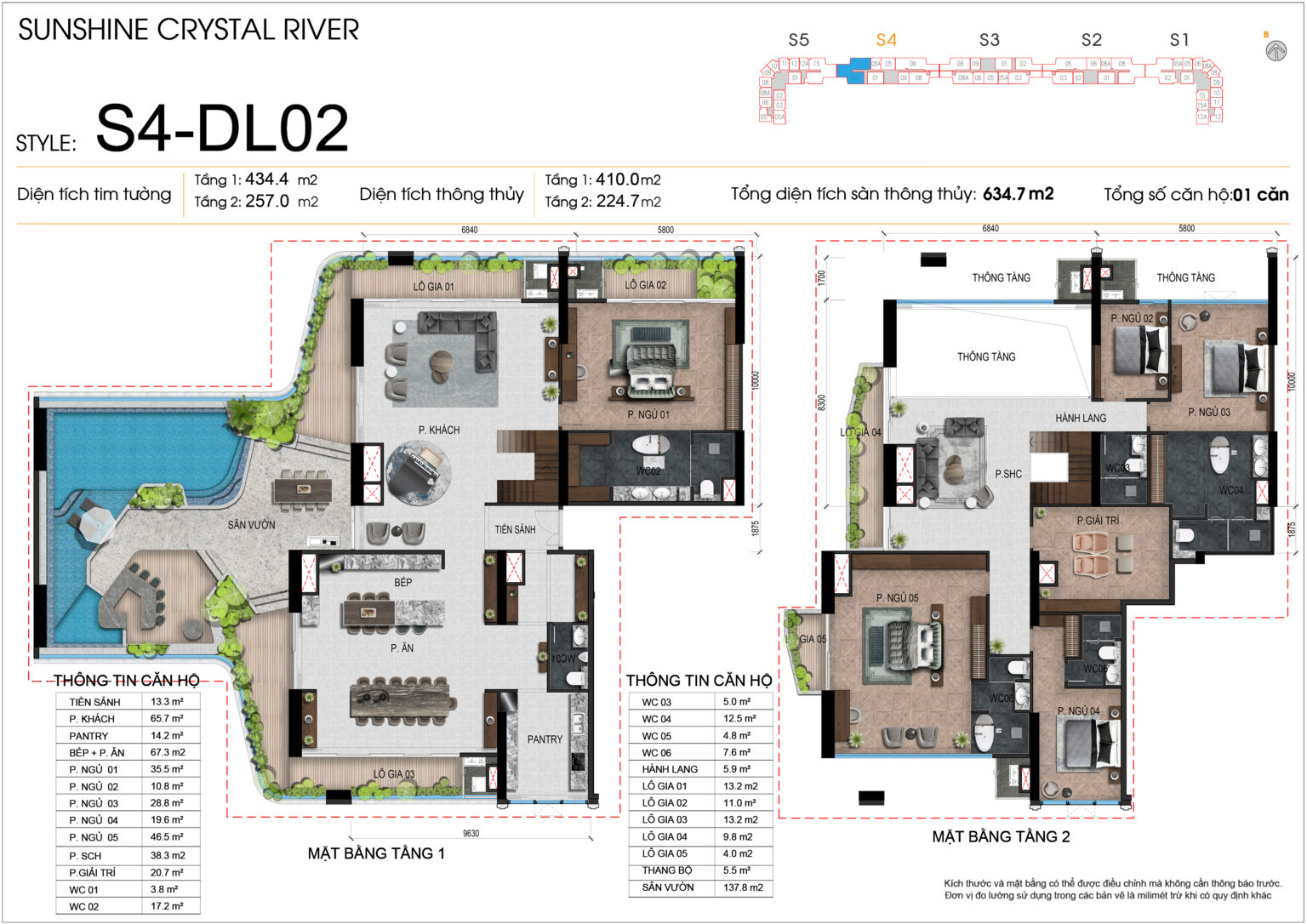 Căn skyvillas tòa S4 Noble Crystal Tay Ho